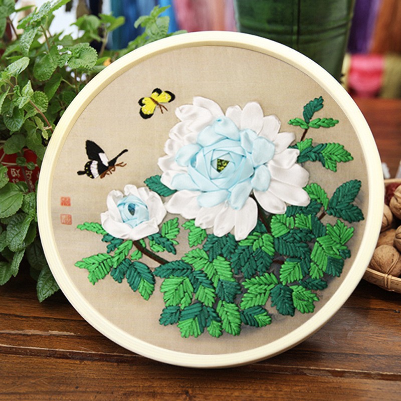 Bordado DIY hecho a mano auto-bordado cinta bordado tridimensional tela creativa matar tiempo adulto Suzhou bordado material paquete