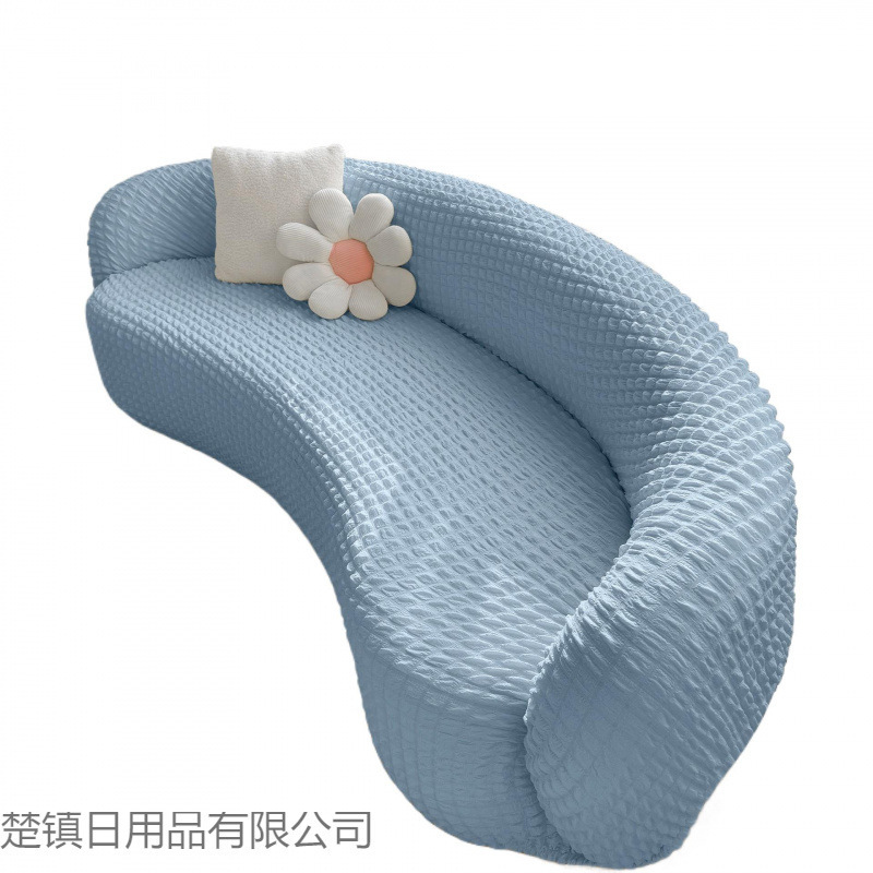 泡泡纱沙发套全包罩奶油弧形沙发套新款2025防滑风家纺家用加厚小|undefined
