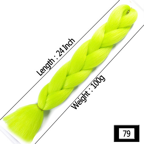 Peruca de comercio exterior gran trenza color gradiente africano gran trenza fibra química de alta temperatura seda trenza pelucina trenzada extensión de pelo