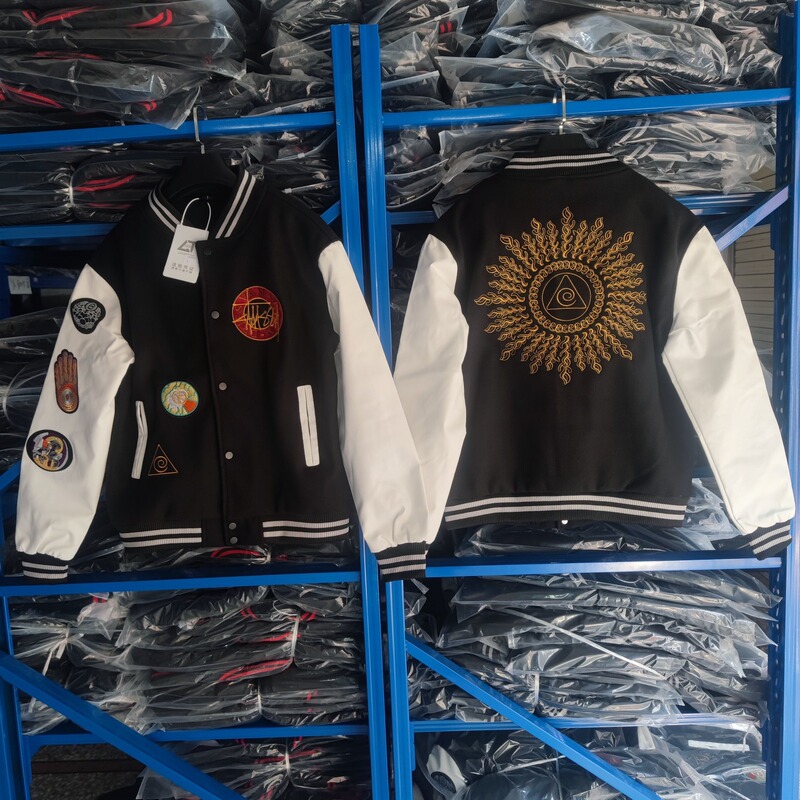 美式复古st太阳光明之眼刺绣棒球服高街男女情侣网红同款夹克外套|undefined