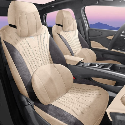 Overseas Right-Hand Drive Seat Cover – Modelə uyğun (Original) oturacaq örtükləri - milk-tea-brown-memory-foam-version-360-all-inclusive-note-the-model-year