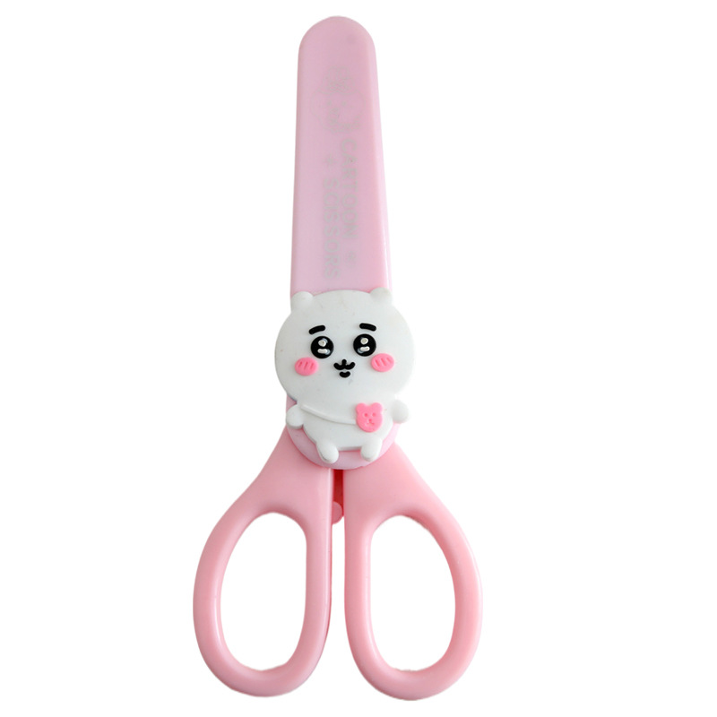 Pequeñas tijeras hechas a mano para niños kawa blanco adorables tijeras de acero inoxidable cortadas a mano de papel de alto valor de papelería para estudiantes