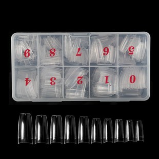 Manicure 500-Piece Box Armor Pieces French Nail Patches Nail Patches Half-Stick Nail Patches Fake Nail Patches Transparent and Natural