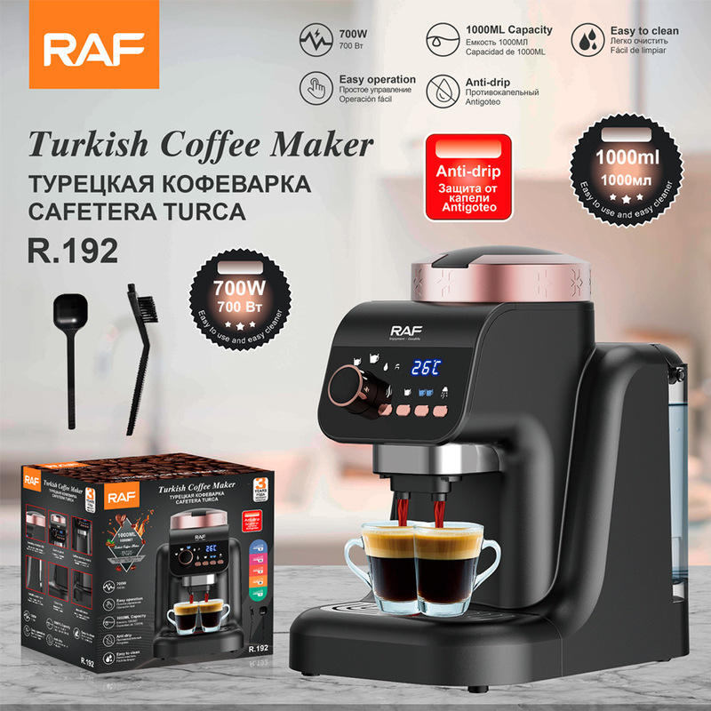 RAF European Standard Turkish Coffee Maker, Arabic Coffee Self-Cleaning Dual-Cup Coffee Machine, Anti-Drip Coffee Pot RAF European Standard Turkish Coffee Maker, Arabic Coffee Self-Cleaning Dual-Cup Coffee Machine, Anti-Drip Coffee Pot