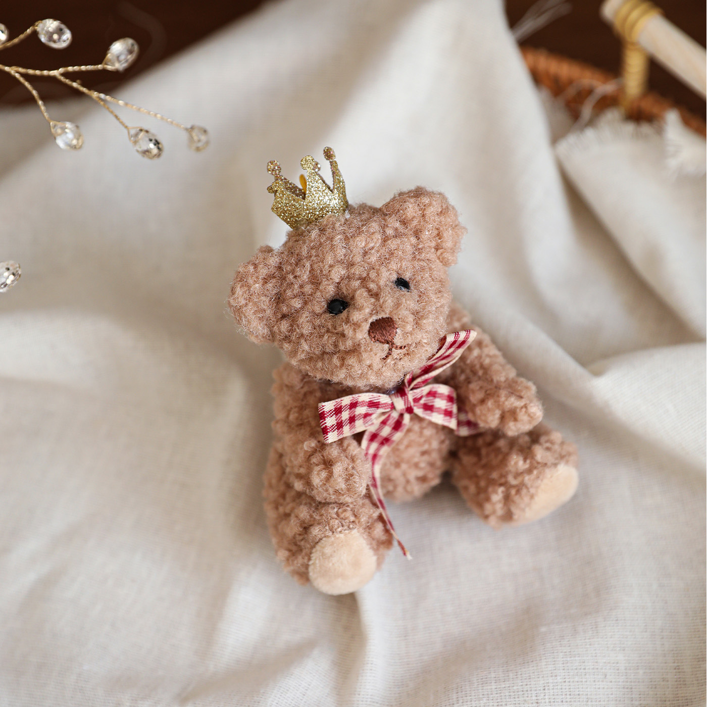 Nuevo lindo lindo pequeño oso de peluche colgante decoración navideña muñeca de peluche coche colgante muñeca de oso colgante
