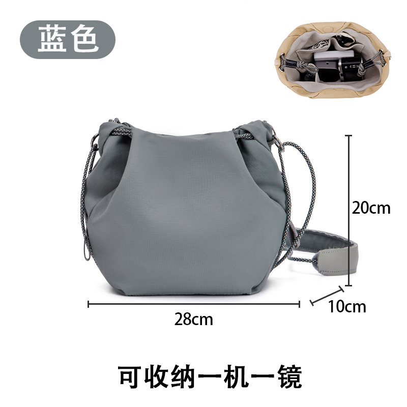 ソフト巾着ポケットカメラバッグショルダー写真撮影バッグミラーレスカメラ保護カバーデジタルカメラクロスボディ収納ライナーバッグ