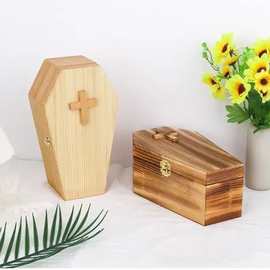 实木宠物骨灰盒棺材造型宠物用品纪念骨灰盒宠物殡葬用品实木木盒