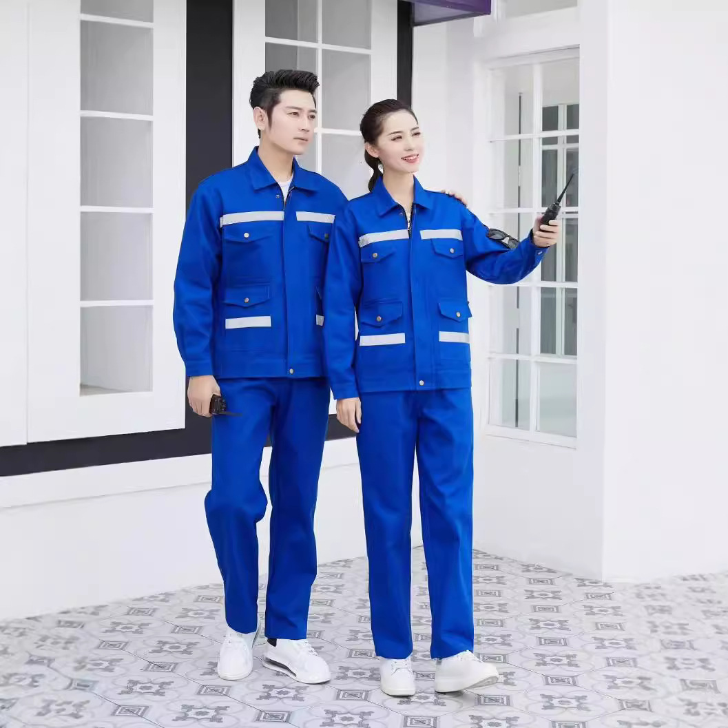 沈阳鸿伊格工作服定制厂家车间工人劳保服装免费刺绣印字工程批发