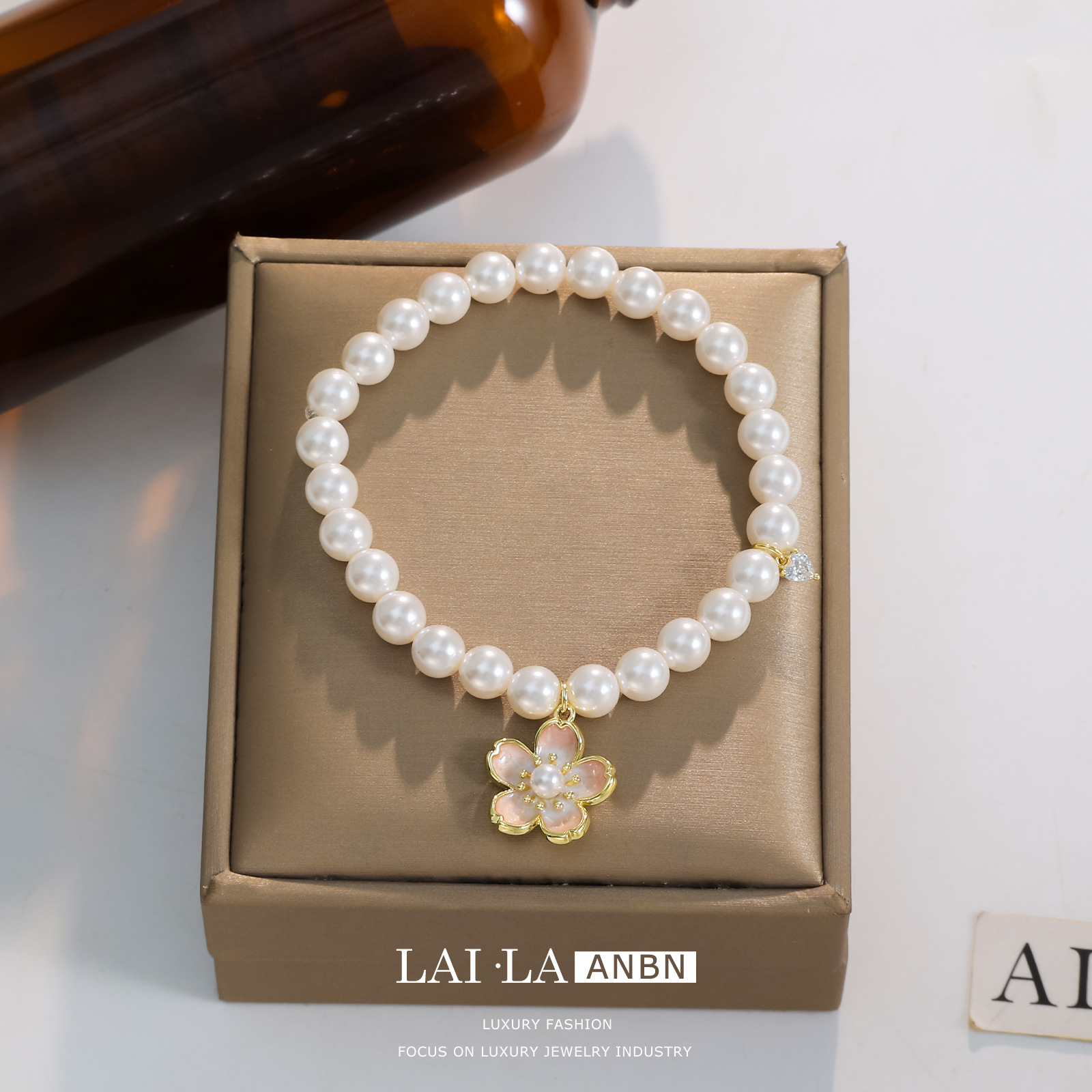 sophisticated elegant retro elastic small design bead bracelet with…