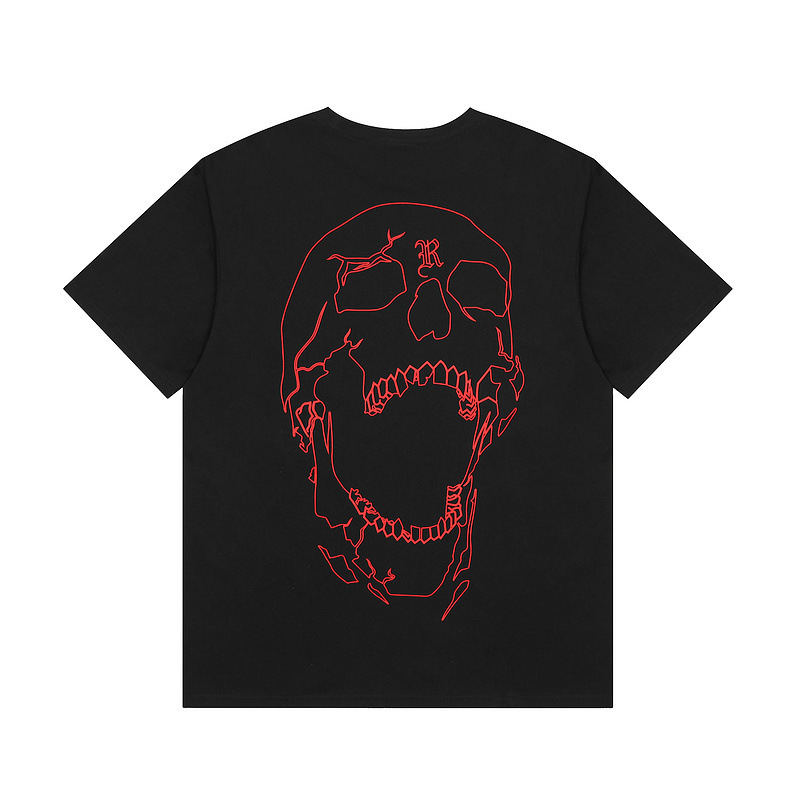 Cross-Border Supply Revenge Juice Wrld Skull Print Wholesale Trendy Brand Short-Sleeve T-Shirt Wholesale