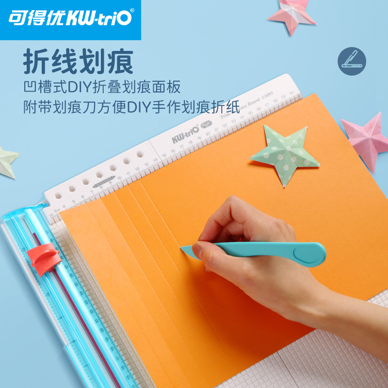 Kedeyou-13095 multi-función cortador de papel DIY mano cuenta estudiante manual cuchillo de corte 7-en-1 cortador de papel