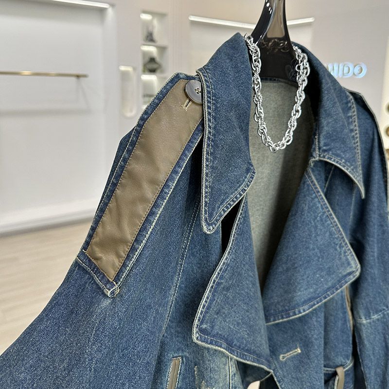 ​​Vintage Distressed Denim Jacket For Women – Loose Fit, Petite Short Style (S-XXXL, Vintage Blue/Bluish)​​_mkmklike.com