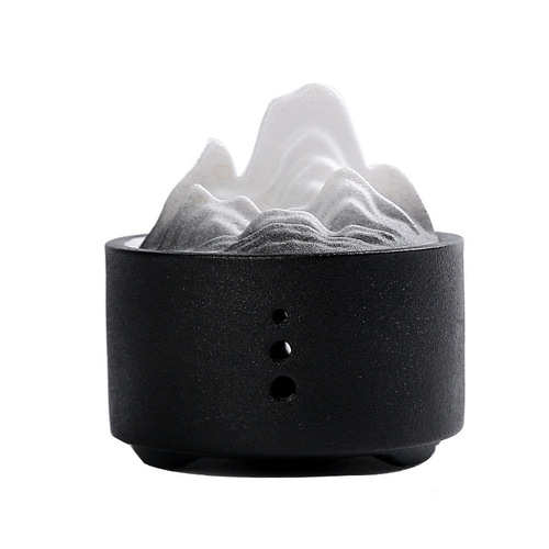 Creative Ceramic Japanese Incense Burner Mountain View Incense Burner Chinese Style Retro Zen Entryway Office Agarwood Incense Holder Decorative Item