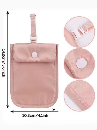 Cross-Border In-Stock Nylon Underwear Coin and Card Holder, Convenient Ultra-Thin Hidden Travel Pouch for Women