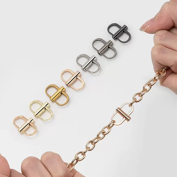 Chain strap tension adjustment buckle, small bag strap length adjuster, shoulder strap shortening buckle, accessory, metal gadget, versatile