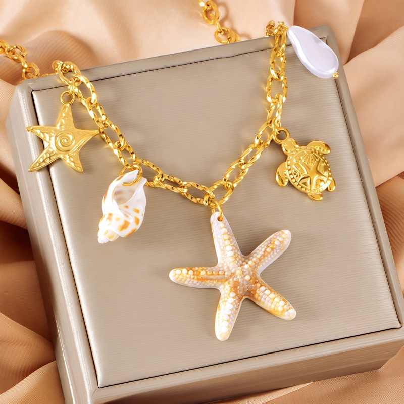 Summer beach marine three dimensional pendant for leisure pearl