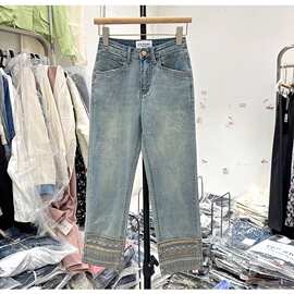 十三行女装杂款包万佳牛仔裤女2023走份品牌折扣女装直播货源批发