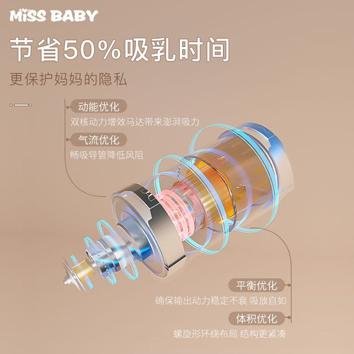 Zhibao Breast Pump Electric Wearable Suction Powerful Hands-Free Invisible Portable Pregnant and Postpartum Breast Pump