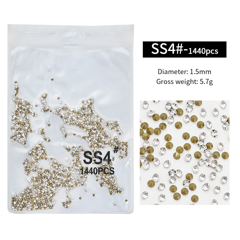뾰족한 흰색 다이아몬드 SS4 (약 1440 개)