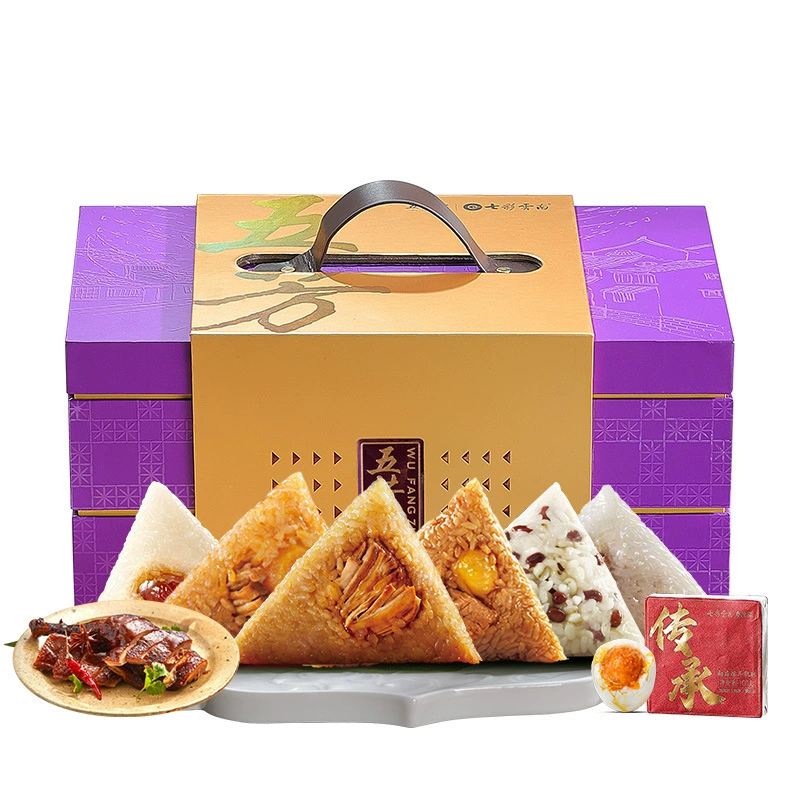 五芳斋 Zongzi подарочная коробка оптом Wufang Yuchen 2140г двухслойная жесткая коробка Zongzi подарочная коробка оптом