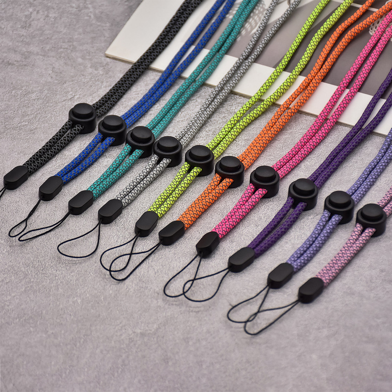 Reflective Adjustable Mobile Phone Lanyard Card Fan Water Cup Universal Nylon Two-color Ribbon Neck Long Rope Anti-drop Reflective Adjustable Mobile Phone Lanyard Card Fan Water Cup Universal Nylon Two-color Ribbon Neck Long Rope Anti-drop