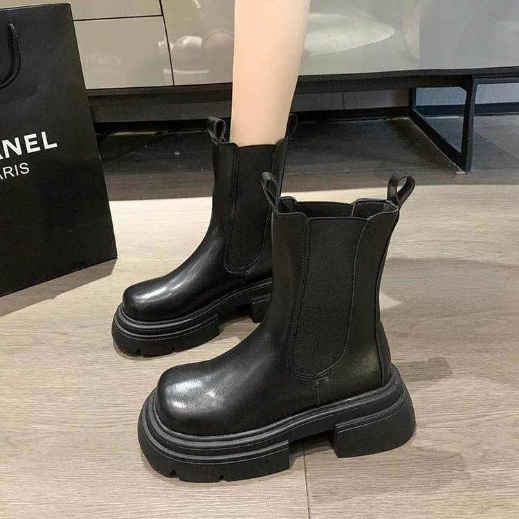 Сапоги с дымовой трубкой, чтобы создать хлопковый черный черный взрослый сапоги с кисточкой