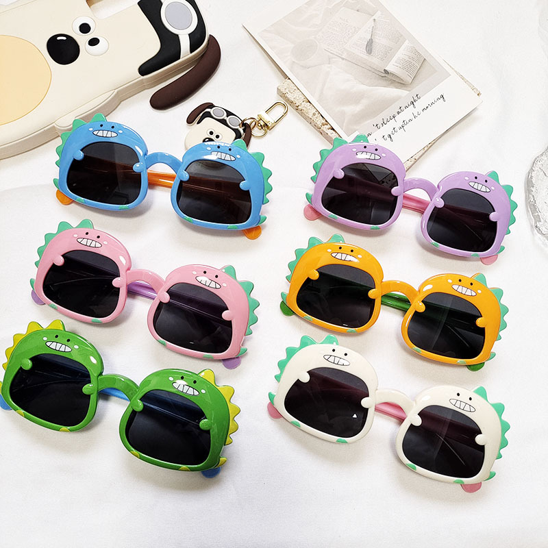 Cute Dinosaur Ac Oval Frame Full Frame Kids Sunglasses display picture 1