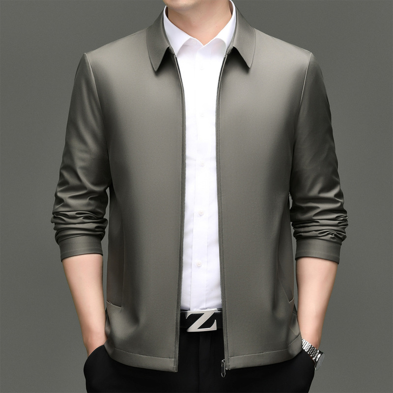 Men's Business Casual Lapel Jacket, Executive Style, 2026 Spring New Model, Middle-Aged Men's Jacket, Dad's Jacket