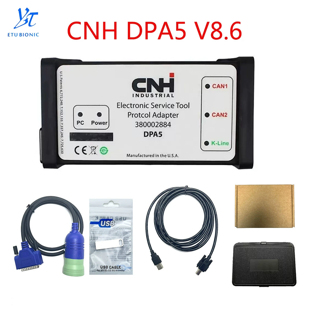 CNH DPA5 V8.6 New Holland Case New Holland Сельскохозяйственная техника Дизельный диагностический прибор Грузовик Детектор для тяжелых грузовиков