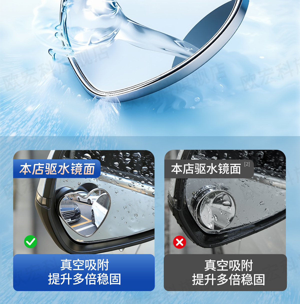 Car Reversing Small Round Mirror, High-Definition Reflective Blind Spot Mirror, Rearview Mirror Auxiliary Mirror, 360-Degree Blind Spot Device, Suction Cup Type