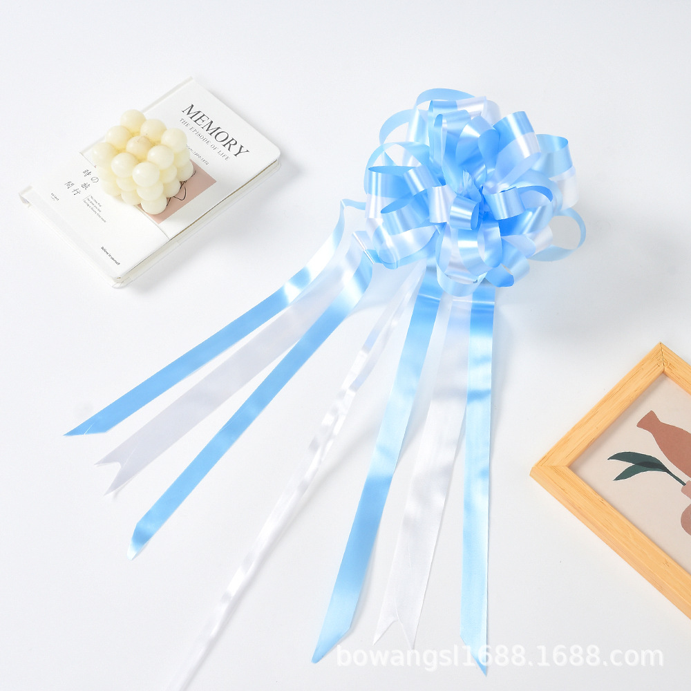 Flor tienda suministros gran perezoso tirar flor material de embalaje de dos colores arco flor bola boda coche mano tirar flor