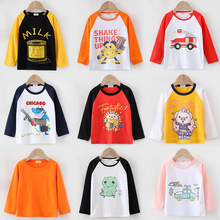 儿童长袖T恤2025春秋打底衫纯棉吸汗透气中小童上衣童装韩版潮酷