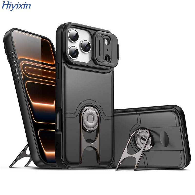 Suitable for iPhone Apple 16 Stand Protective Lens Phone Case 17Pro Max 360 Degree Rotating Ring Anti-Fall Cover Suitable for iPhone Apple 16 Stand Protective Lens Phone Case 17Pro Max 360 Degree Rotating Ring Anti-Fall Cover