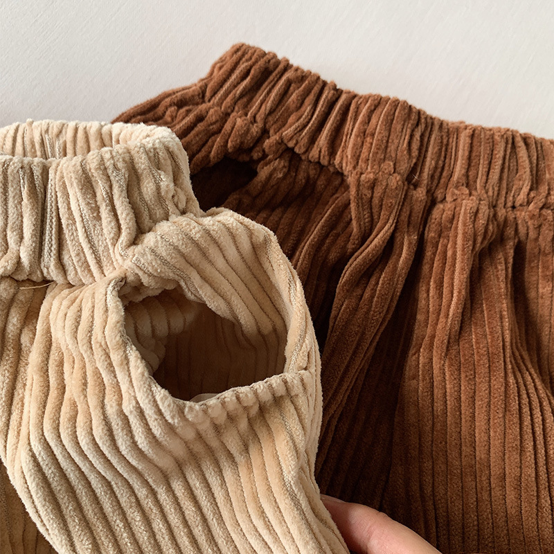 Pantalones de Pana Holgados para Niño de Pana de Algodón Largo al Tobillo para Primavera y Otoño