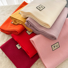 高品质素色羊绒围巾手感300g纯色围巾女秋冬季软糯保暖仿羊绒披肩