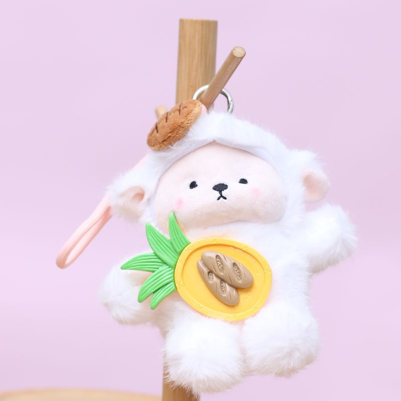 网红甜品小羊挂件可爱小白羊毛绒玩具公仔包包挂饰玩偶钥匙扣娃娃|undefined