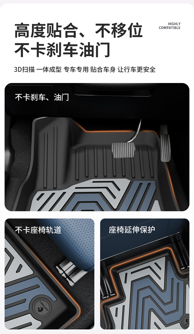 Suitable for Nissan Sylphy, Teana, Qashqai, X-Trail, N7, N6, Special Colorful Tpe Car Floor Mats