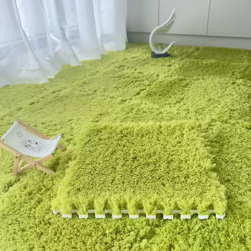 Cross-Border Cake Velvet Carpet, Full Coverage Splicing Floor Mat for Bedroom, Living Room, Bedside Rug, Balcony Bay Window, Can Be Cut and Washed