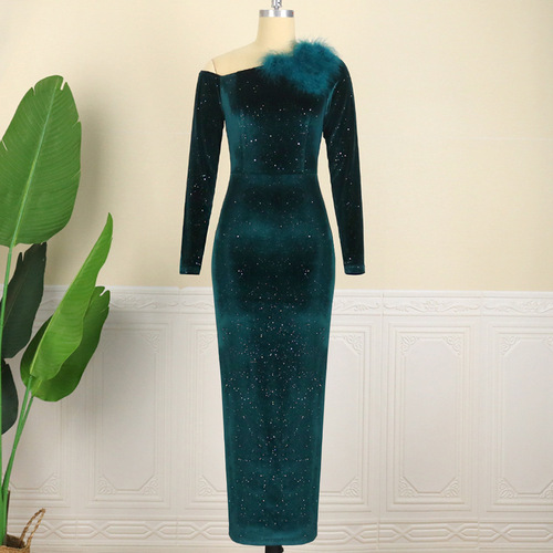 dressed myself in green Green Velvet Wedding Cloak With Hood – TANYA BRIDAL main image 0