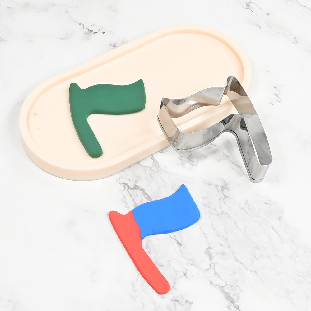 不锈钢旗帜饼干模具 立体旗子切模 糖霜翻糖蛋糕工具 DIY印花刻模