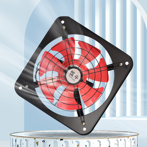 Exhaust fan 10-inch/12-inch/14-inch wall household silent kitchen fume square louvered ventilation fan