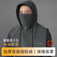 摩托骑行围脖加厚男面罩秋冬头套女滑雪运动保暖毛绒头巾户外帽子