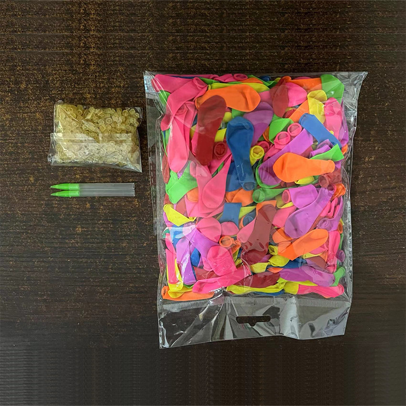 水气球自动打结夏日玩水打水仗儿童玩具水球水弹摆摊快速注水气球|undefined
