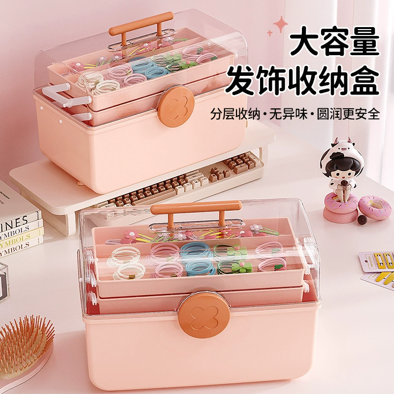 Children's hair accessory, storage box, hairgrip, dressing table, table hair rope, storage system
