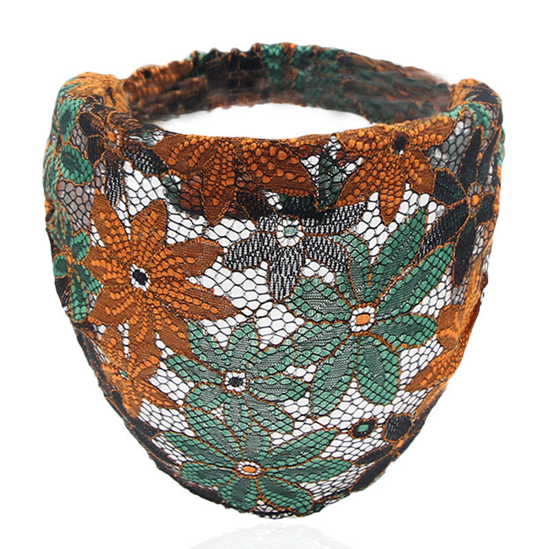 Women's Gender Women's Retro Simple Style Color Block Cloth Lace Sequins Hair Band
