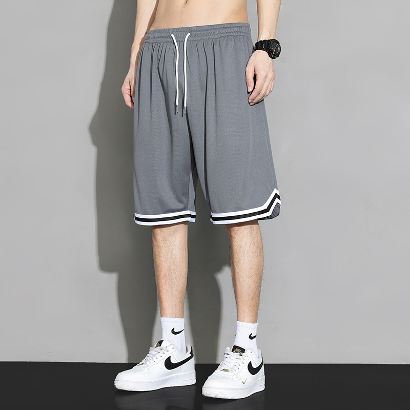 Shorts Men's Summer American Sports Ice Silk Quick-drying Basketball Pants Boys Loose Fitness Men's Five-point Large Pants