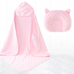 Foreign trade European and American bean velvet newborn quilt baby pillow baby quilt baby blanket delivery room towel 8901