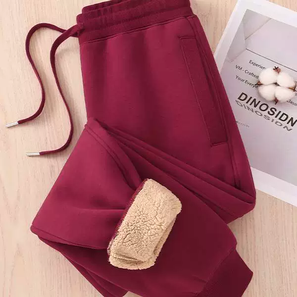 Weilitu мужчины и женщины с плюшевыми спортивными брюками осенью и зимой толстые повседневные брюки носить баранину и удлинить