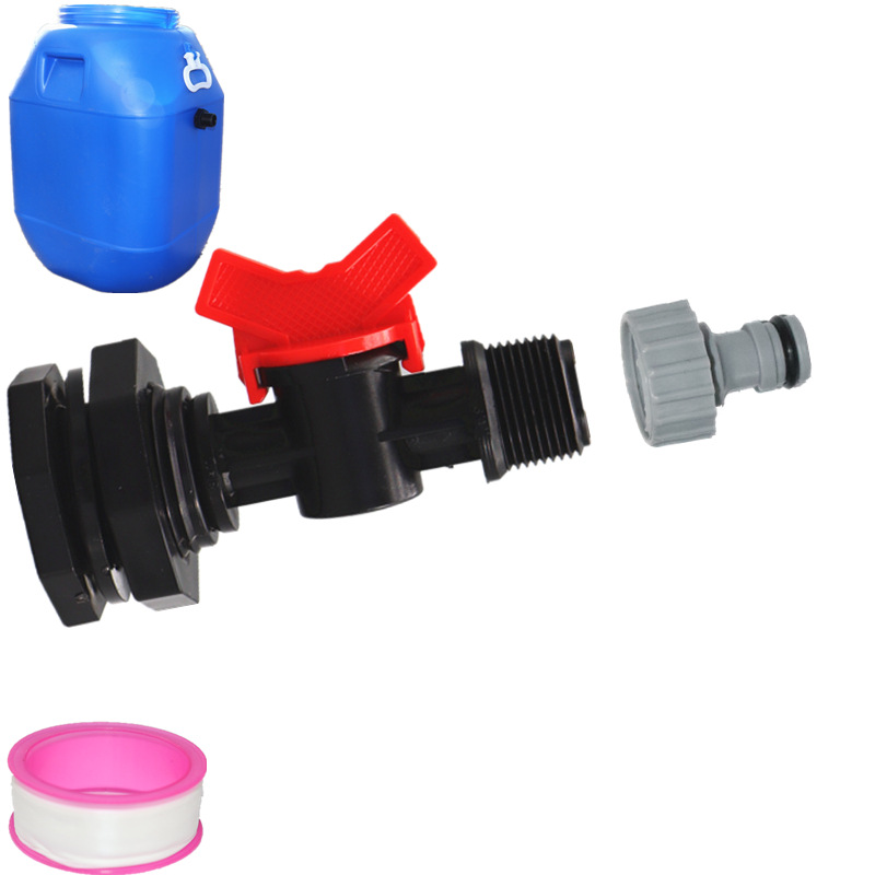S60 * 6 rpm 3/4 pulgadas IBC tonelaje accesorios de conector de barril tonelaje conector de interruptor de barril tonelaje conector de manguera de jardín 62 conexión de filamento
