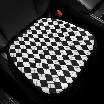 Car seat cushion four seasons universal single-piece summer linen ins Net red rhombus car rear seat cushion Lady (Four Seasons Pad) - rhomboid-front-cushion-leaflet-as-shown-in-the-figure-1